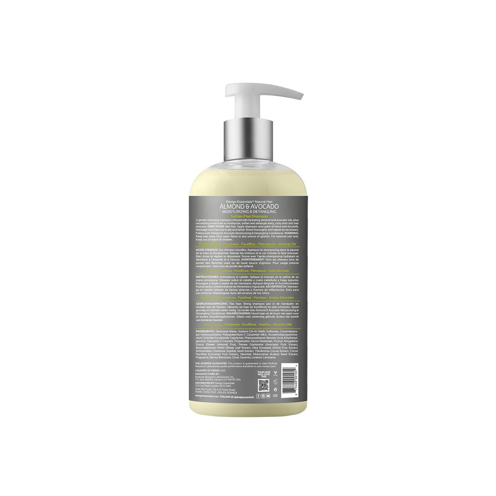 Almond & Avocado Moisturizing & Detangling Sulfate-Free Shampoo