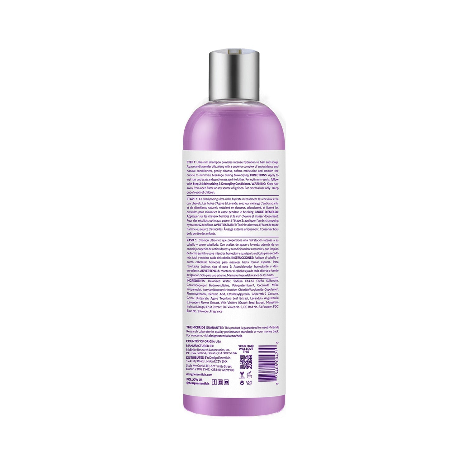 Agave & Lavender Moisturizing & Strengthening Shampoo