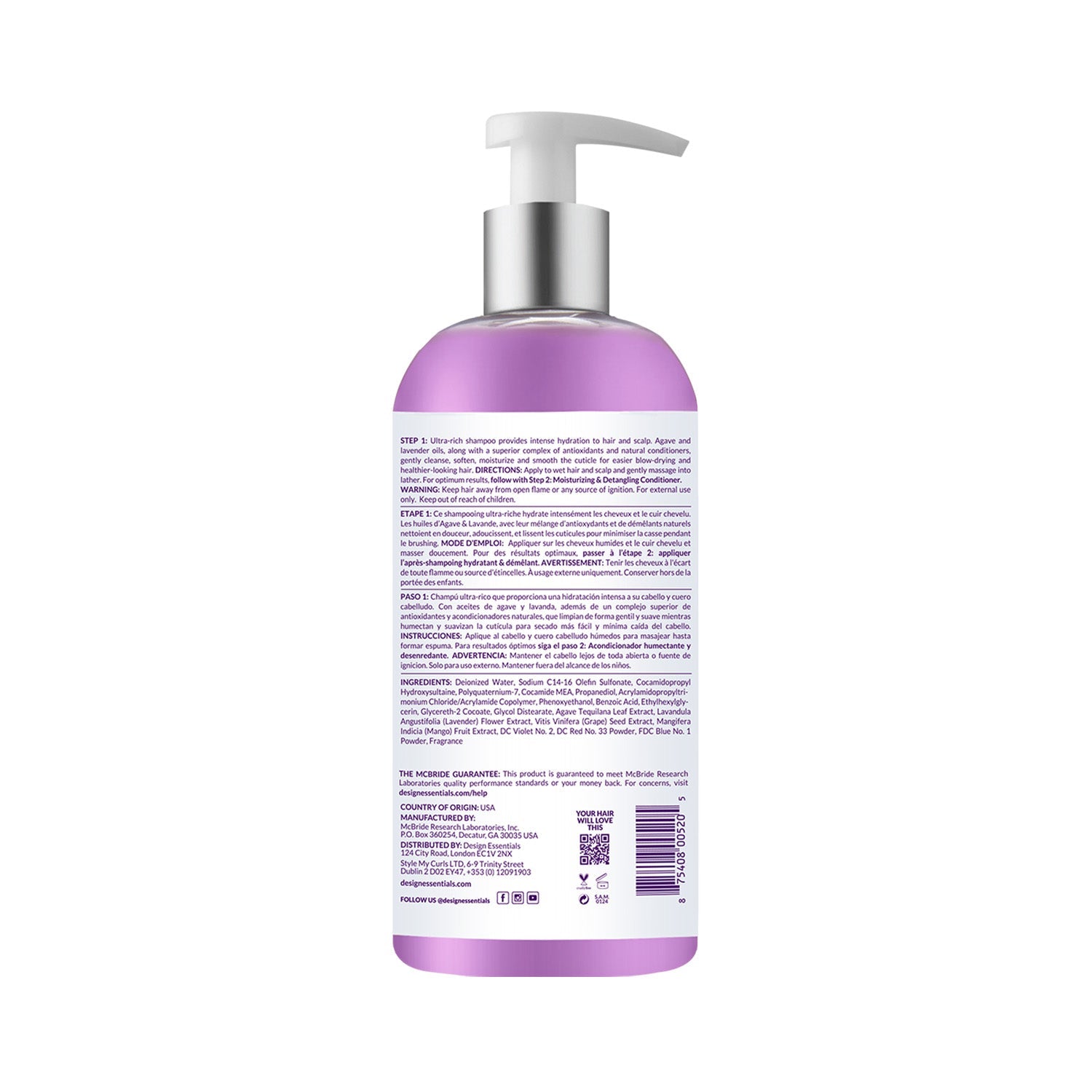 Agave & Lavender Moisturizing & Strengthening Shampoo