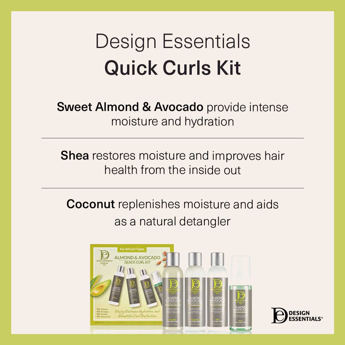 Almond & Avocado Quick Curl Kit